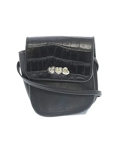 Pre-owned Brighton Leather Crossbody Bag In Black