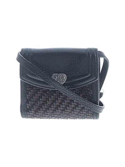Pre-owned Brighton Leather Crossbody Bag In Black