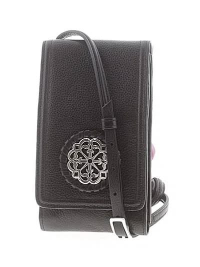 Pre-owned Brighton Leather Crossbody Bag In Black
