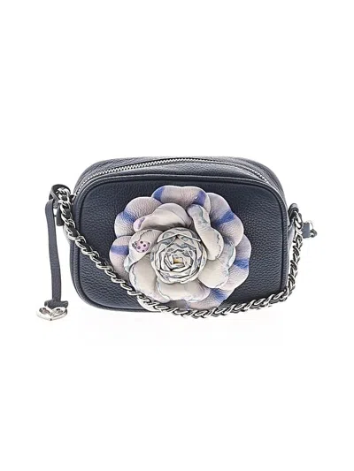 Pre-owned Brighton Leather Crossbody Bag In Blue
