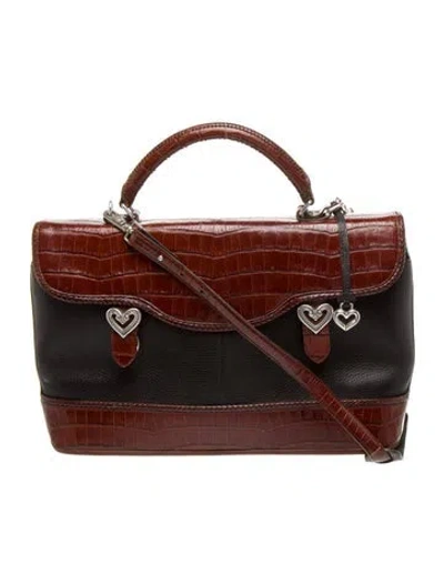 Pre-owned Brighton Leather Crossbody Bag In Brown