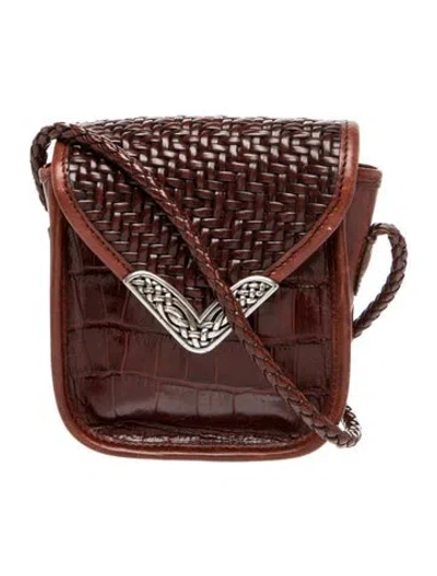Pre-owned Brighton Leather Crossbody Bag In Brown