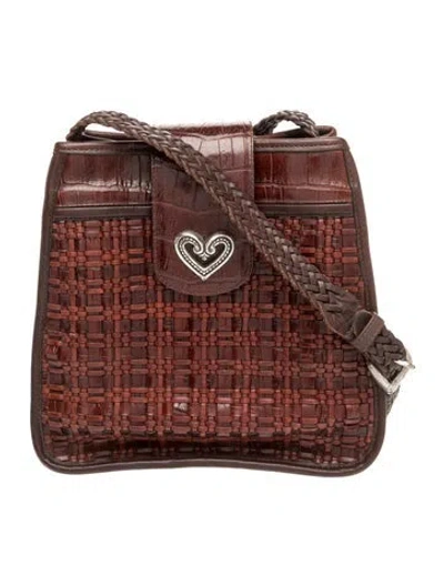Pre-owned Brighton Leather Crossbody Bag In Brown