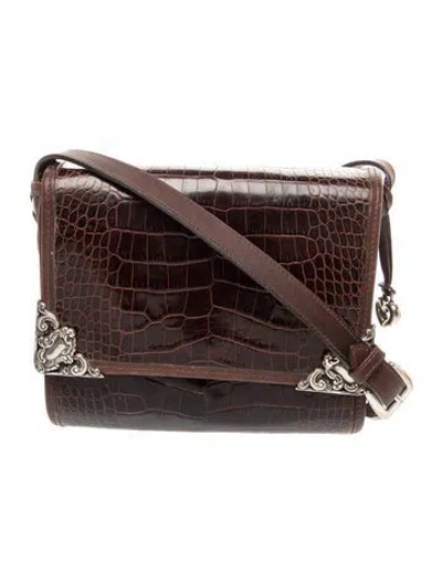 Pre-owned Brighton Leather Crossbody Bag In Brown