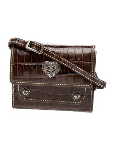 Pre-owned Brighton Leather Crossbody Bag In Brown