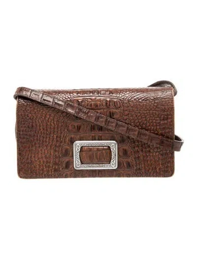 Pre-owned Brighton Leather Crossbody Bag In Brown