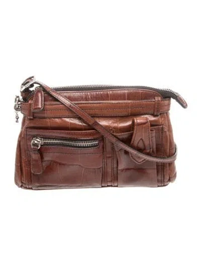 Pre-owned Brighton Leather Crossbody Bag In Brown