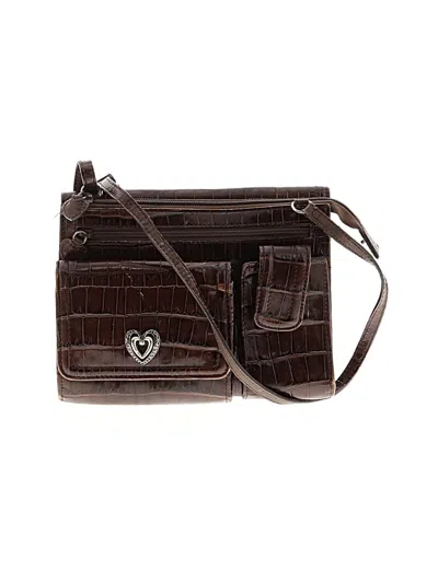 Pre-owned Brighton Leather Crossbody Bag In Brown