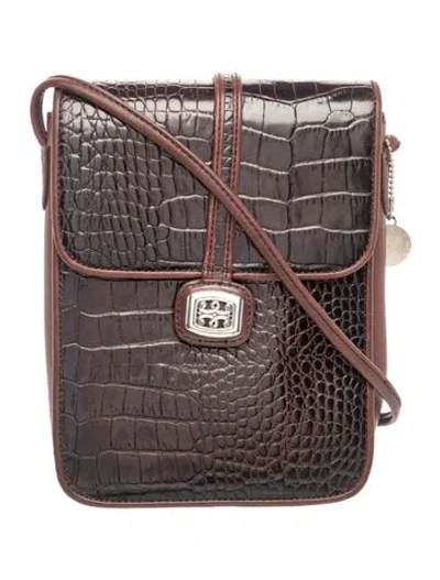Pre-owned Brighton Leather Crossbody Bag In Brown
