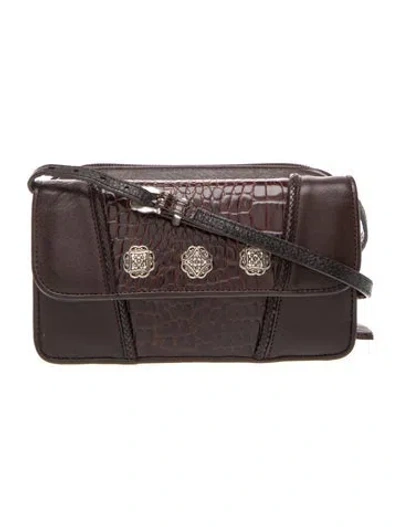 Pre-owned Brighton Leather Crossbody Bag In Brown