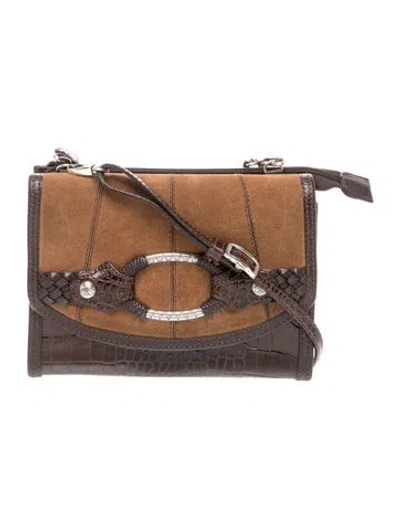 Pre-owned Brighton Leather Crossbody Bag In Brown