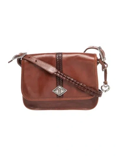 Pre-owned Brighton Leather Crossbody Bag In Brown