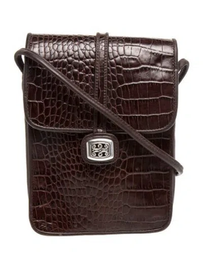 Pre-owned Brighton Leather Crossbody Bag In Brown