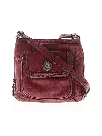 Pre-owned Brighton Leather Crossbody Bag In Burgundy