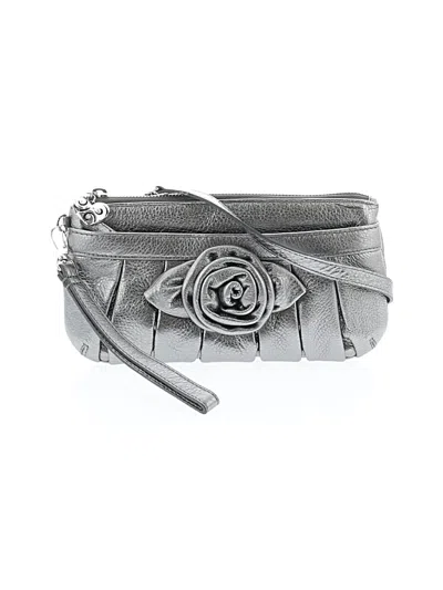 Pre-owned Brighton Leather Crossbody Bag In Gray