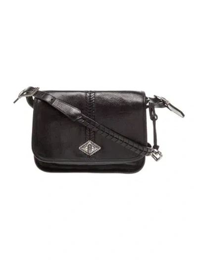 Pre-owned Brighton Leather Crossbody Bag In Gray