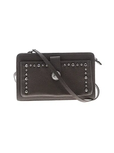 Pre-owned Brighton Leather Crossbody Bag In Gray
