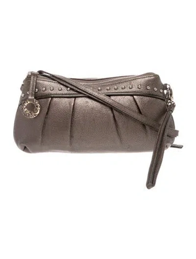Pre-owned Brighton Leather Crossbody Bag In Gray