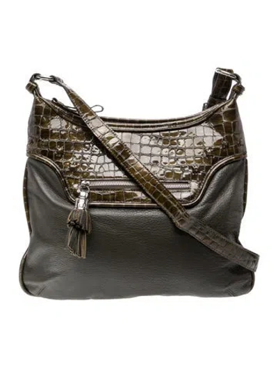 Pre-owned Brighton Leather Crossbody Bag In Green