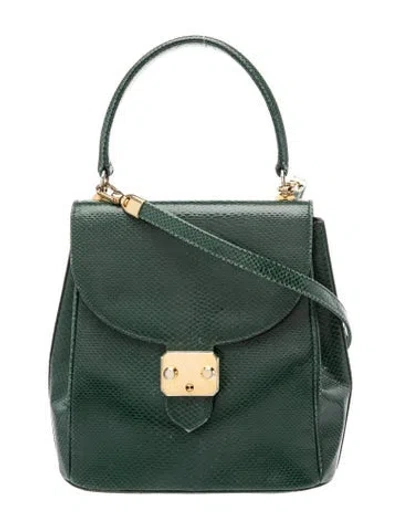 Pre-owned Brighton Leather Crossbody Bag In Green