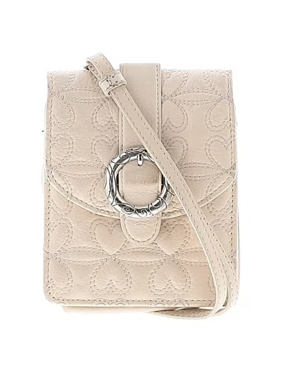 Pre-owned Brighton Leather Crossbody Bag In Ivory