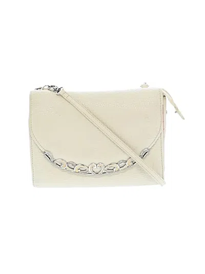 Pre-owned Brighton Leather Crossbody Bag In Ivory