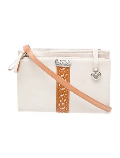 Pre-owned Brighton Leather Crossbody Bag In Neutral
