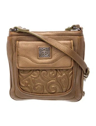 Pre-owned Brighton Leather Crossbody Bag In Neutral