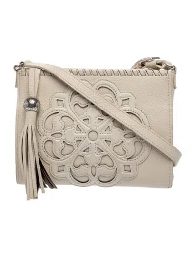 Pre-owned Brighton Leather Crossbody Bag In Neutral