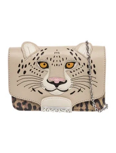 Pre-owned Brighton Leather Crossbody Bag In Neutrals