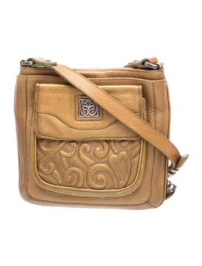 Pre-owned Brighton Leather Crossbody Bag In Neutrals