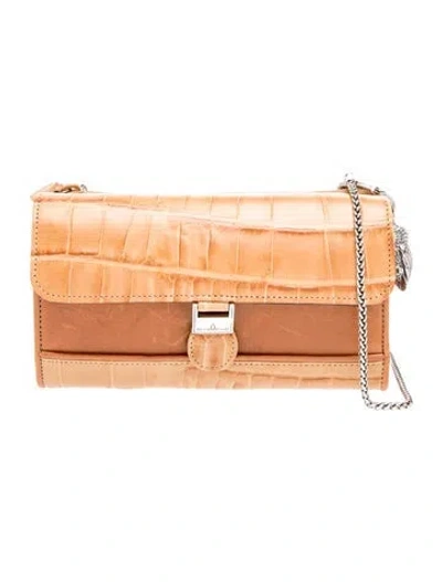 Pre-owned Brighton Leather Crossbody Bag In Neutrals