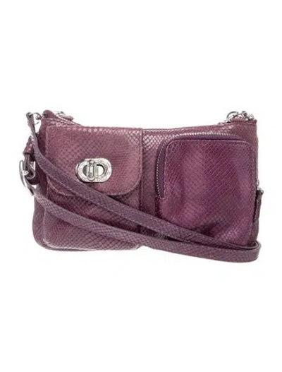 Pre-owned Brighton Leather Crossbody Bag In Purple