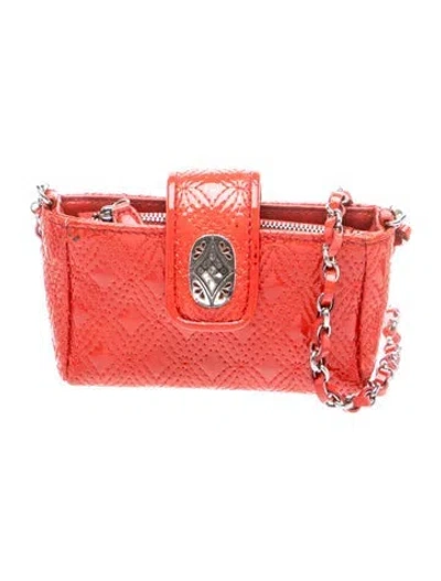 Pre-owned Brighton Leather Crossbody Bag In Red