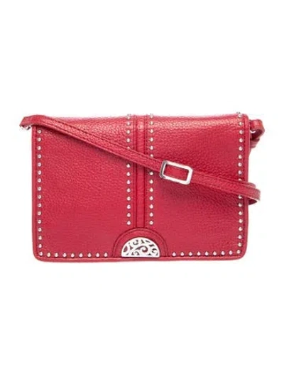 Pre-owned Brighton Leather Crossbody Bag In Red