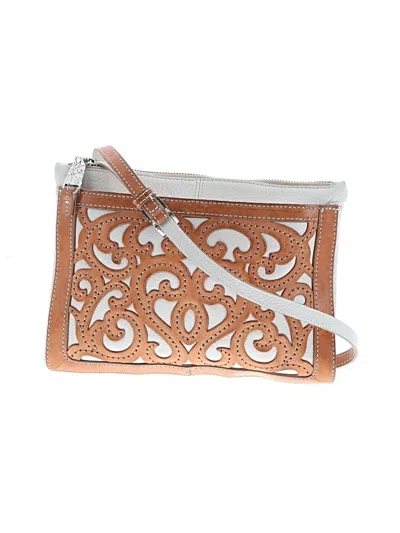 Pre-owned Brighton Leather Crossbody Bag In Silver