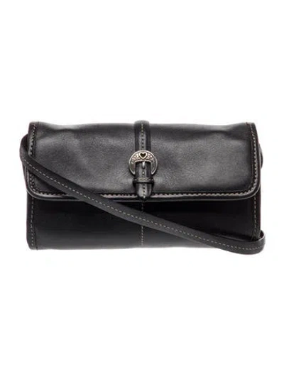 Pre-owned Brighton Leather Evening Bag In Black
