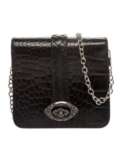 Pre-owned Brighton Leather Evening Bag In Black