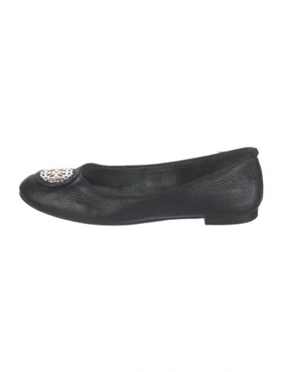 Pre-owned Brighton Leather Flats In Black