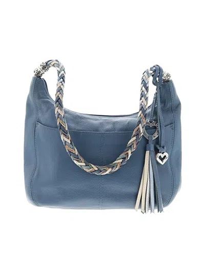 Pre-owned Brighton Leather Hobo Bag In Blue