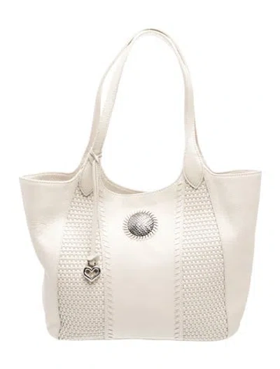 Pre-owned Brighton Leather Hobo In Neutral