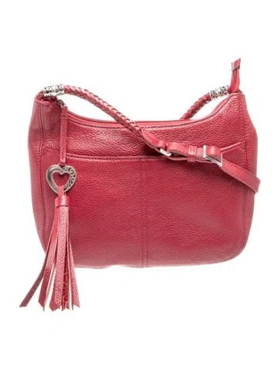 Pre-owned Brighton Leather Hobo In Red