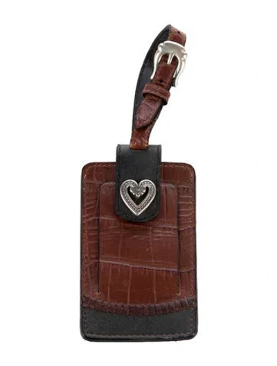 Pre-owned Brighton Leather Luggage Tag In Brown