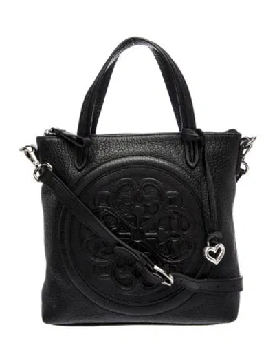 Pre-owned Brighton Leather Messenger Bag In Black