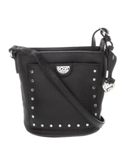 Pre-owned Brighton Leather Messenger Bag In Black
