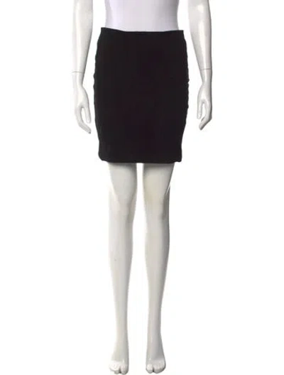 Pre-owned Brighton Leather Mini Skirt In Black