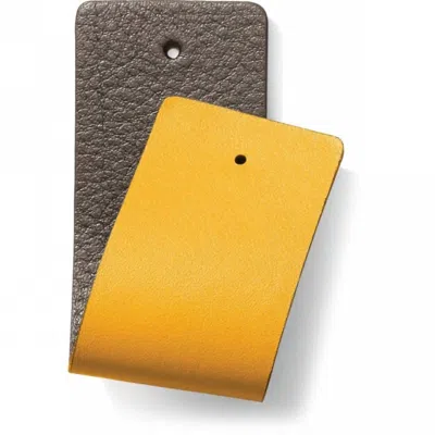 Brighton Leather Narrow Christo Cuff In Yellow