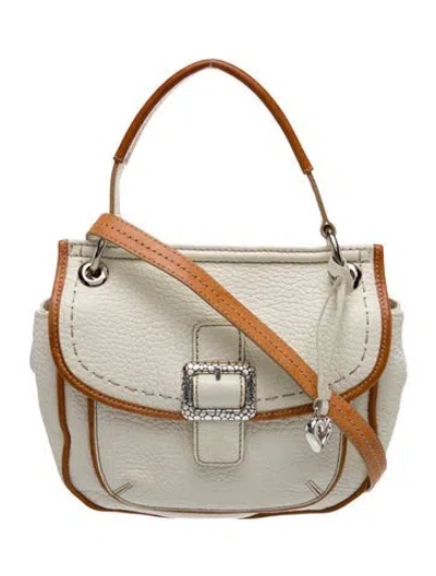 Pre-owned Brighton Leather Parker In White