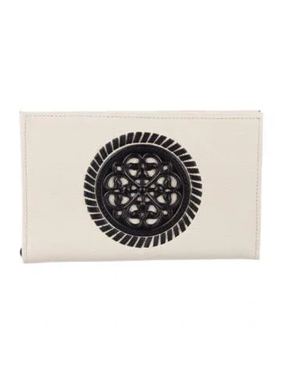 Pre-owned Brighton Leather Patterned Wallet In Neutrals