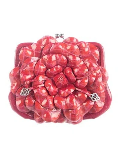 Pre-owned Brighton Leather Printed Wallet In Red